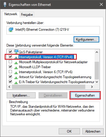 dns-server-antwortet-nicht-ipv4-eigenschaften