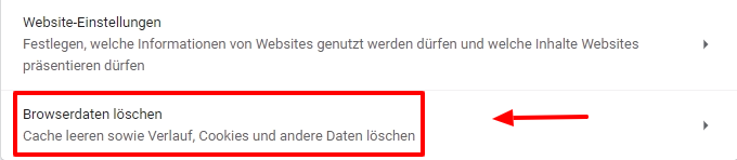 Browserdaten löschen