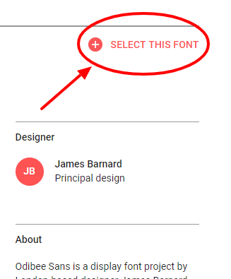 Font select
