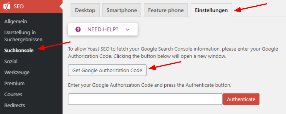 google-console-einrichten-wordpress-html-tag-yoast-seo-plugin