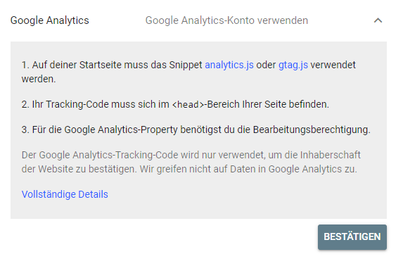 google-console-authentifizierung-google-analytics