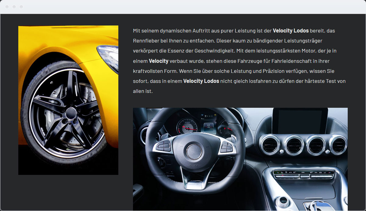Cars Template Desktop Screenshot 3